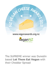 Load image into Gallery viewer, Cheddar Spread — award-winning vegan cheddar-style spread, serving suggestion