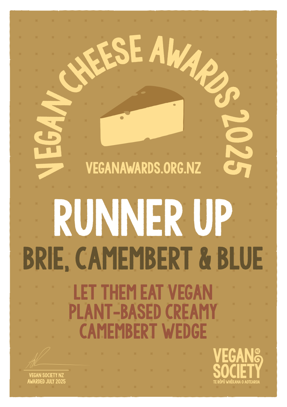 Runner Up 2025 · Brie, Camembert & Blue, Vegan Cheese Awards Runner Up 2025 · Brie, Camembert & Blue, Vegan Cheese Awards