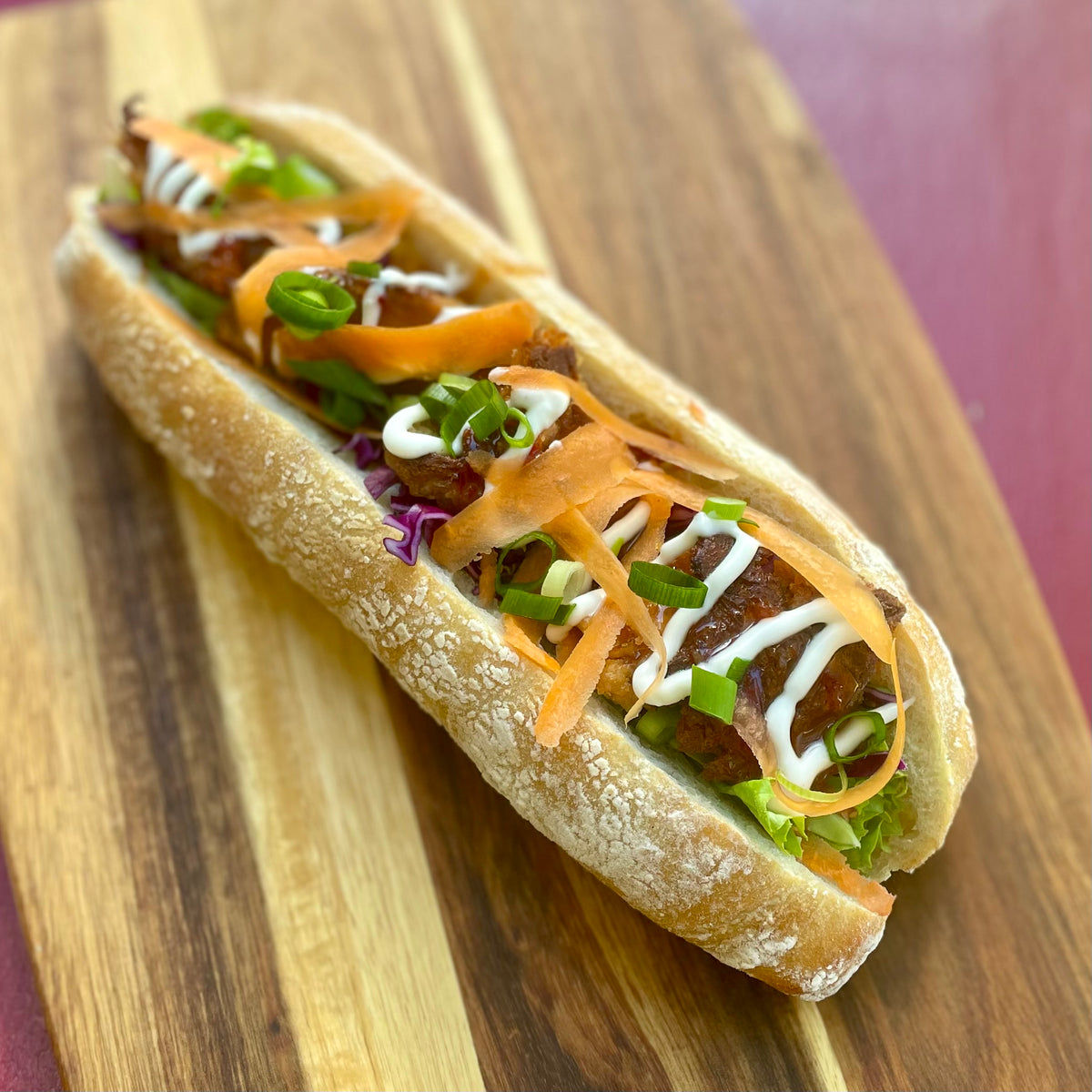 Sweet Chilli Not Chook Baguette