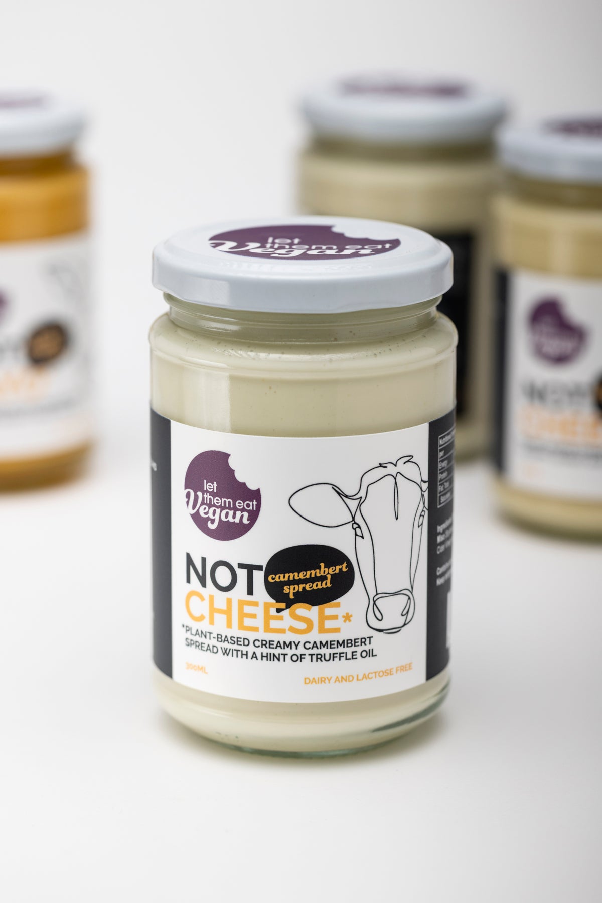 Camembert Spread — vegan camembert-style cheese spread by Let Them Eat Vegan, front of pack