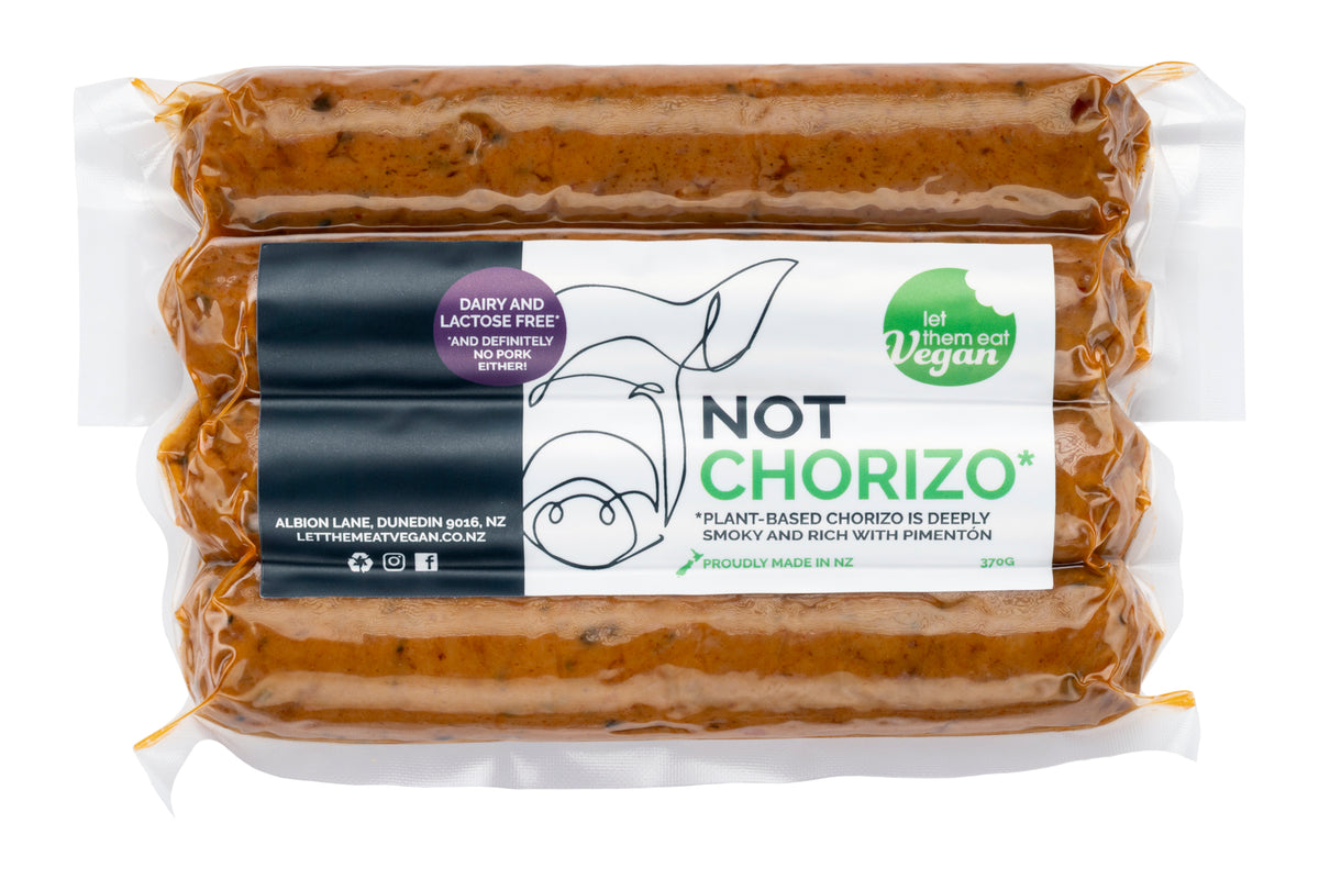 Not Chorizo — vegan chorizo-style sausages with orange zest, product detail