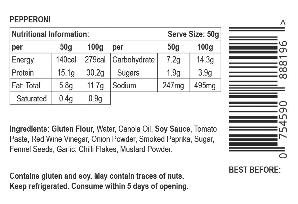 Not Pepperoni — vegan pepperoni-style roll, serving suggestion