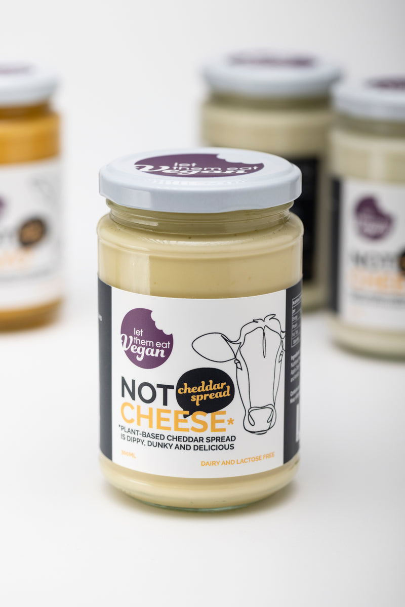 Cheddar Spread — award-winning vegan cheddar-style spread by Let Them Eat Vegan, front of pack