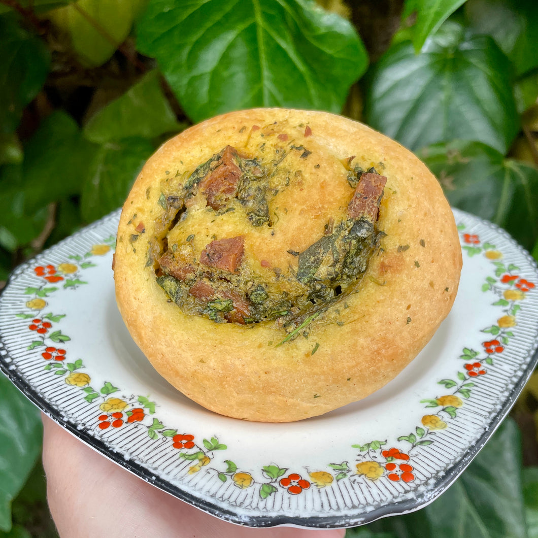 Herby Cheese and Salami Scroll