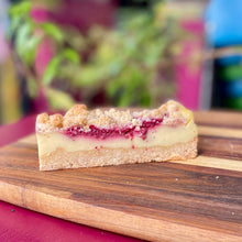 Load image into Gallery viewer, Baked Custard and Raspberry Slice
