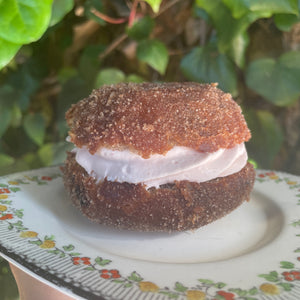 Strawberry Sundae Hot Cross Doughnut Sandwich
