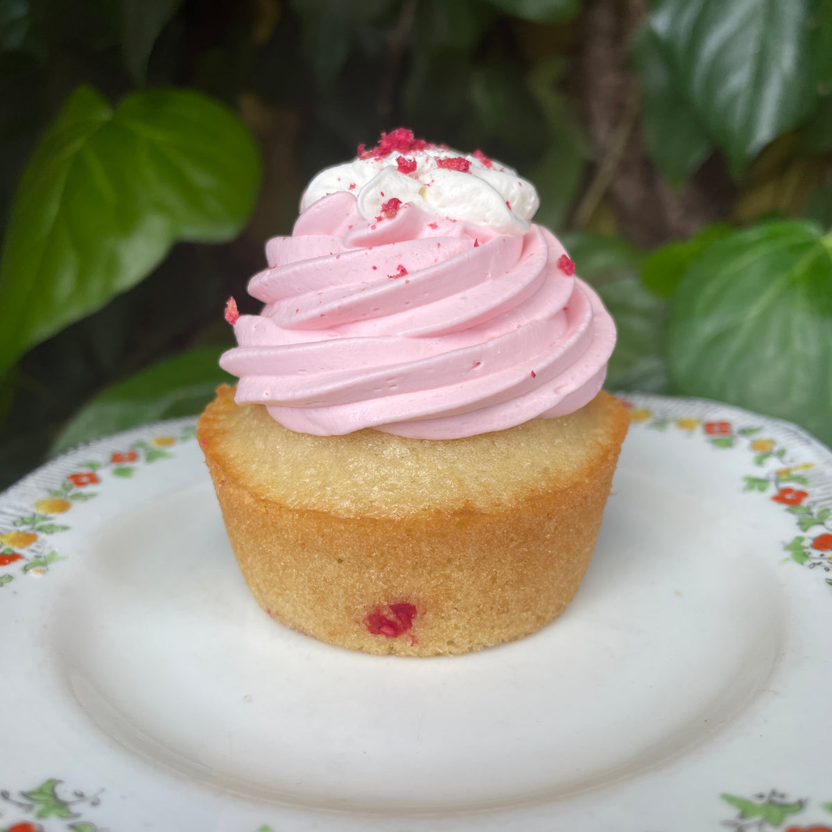 Lemon and Raspberry Cream Cupcake