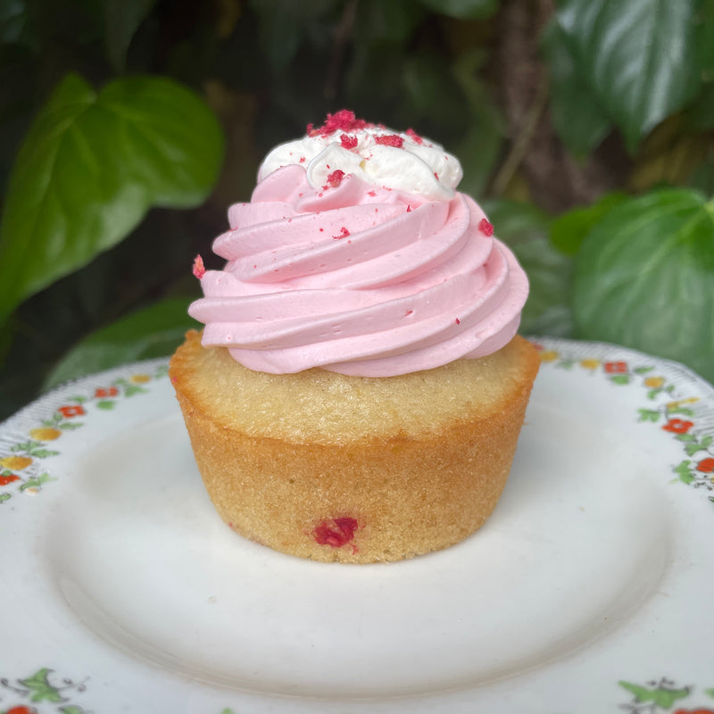 Lemon and Raspberry Cream Cupcake