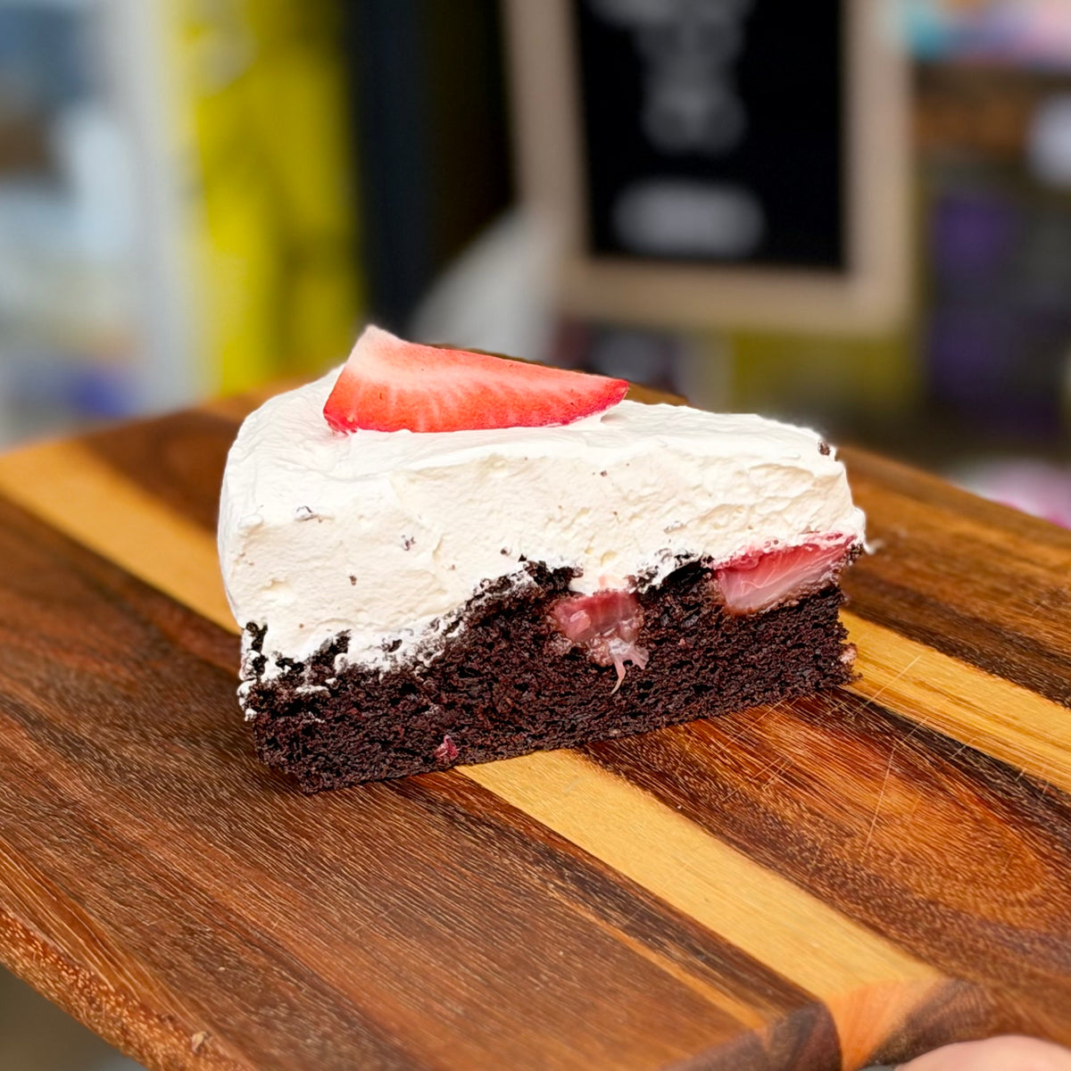 Chocolate, Strawberries and Cream Cake