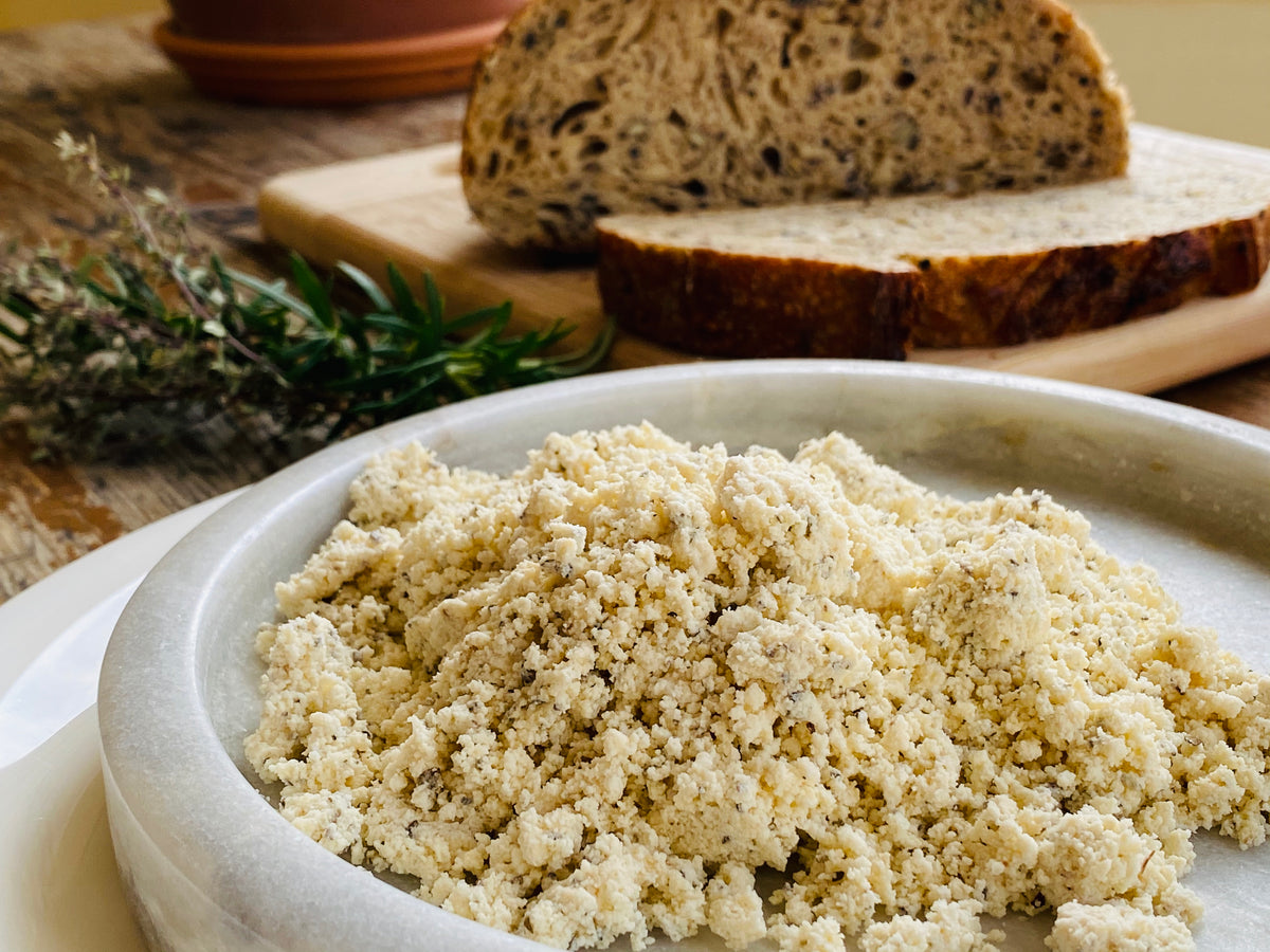Herbed Feta Crumbles — vegan herbed feta-style crumbles, product detail