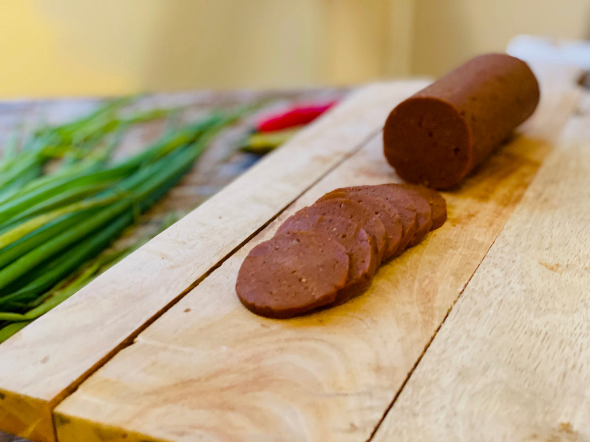 Not Pepperoni — vegan pepperoni-style roll, additional shot