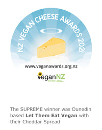 Cheddar Spread — award-winning vegan cheddar-style spread, serving suggestion